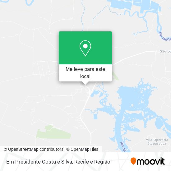 Em Presidente Costa e Silva mapa