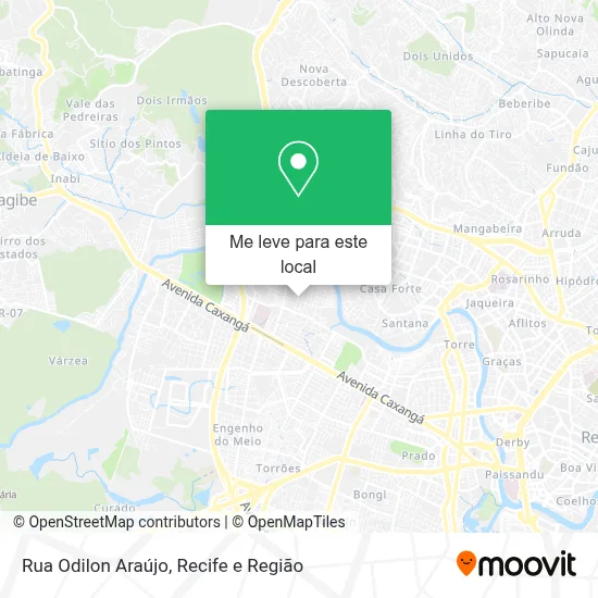 Rua Odilon Araújo mapa