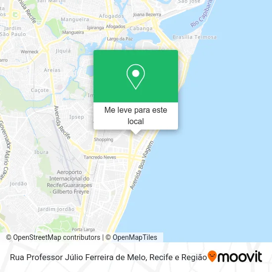Rua Professor Júlio Ferreira de Melo mapa
