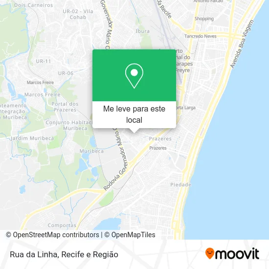 Rua da Linha mapa