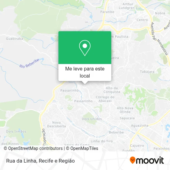 Rua da Linha mapa