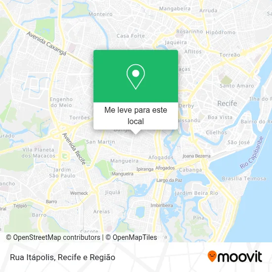 Rua Itápolis mapa