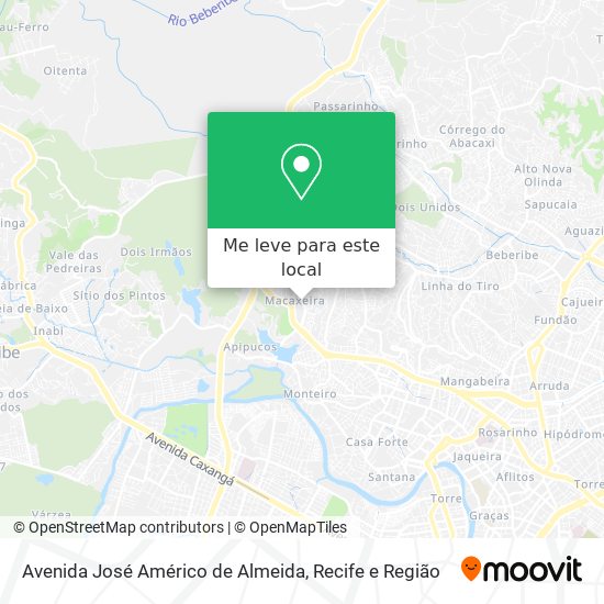 Avenida José Américo de Almeida mapa