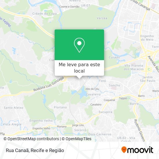 Rua Canaã mapa