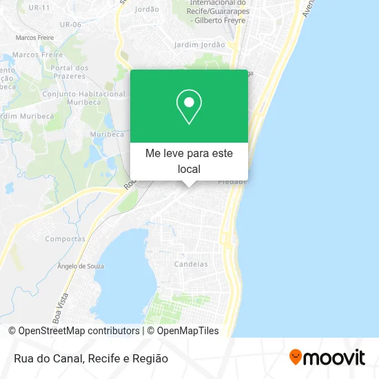Rua do Canal mapa