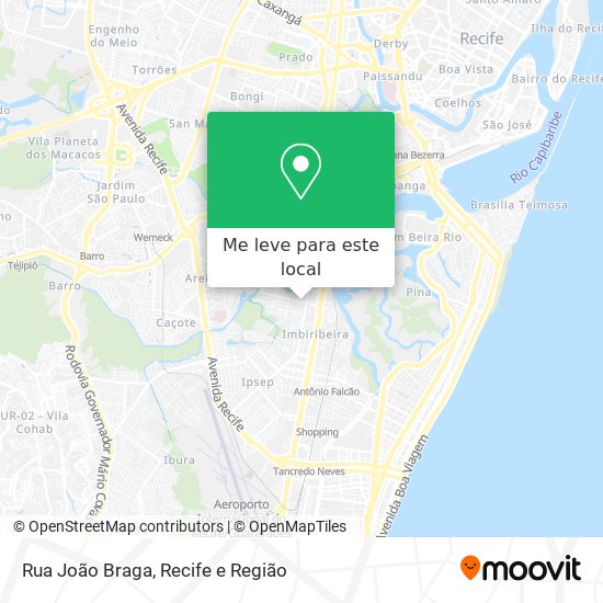 Rua João Braga mapa