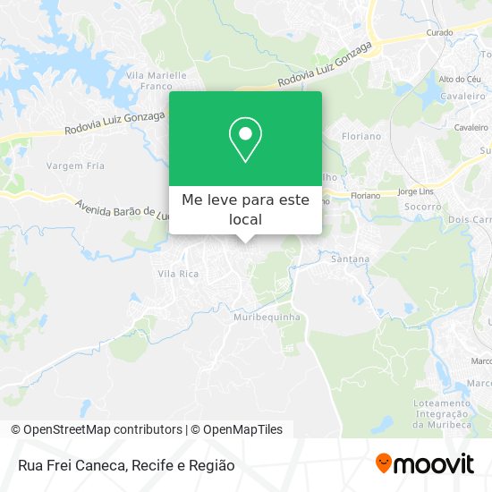 Rua Frei Caneca mapa