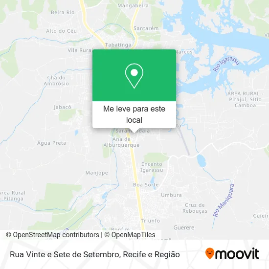 Rua Vinte e Sete de Setembro mapa