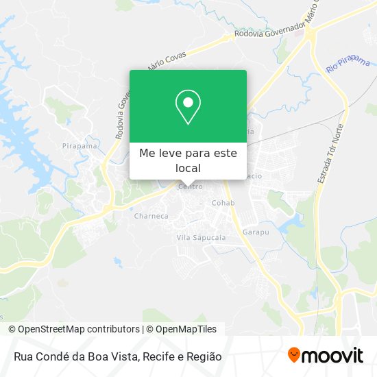 Rua Condé da Boa Vista mapa