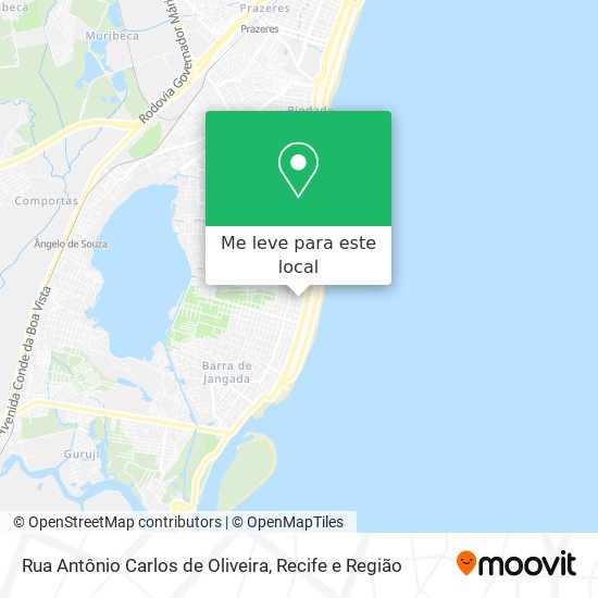 Rua Antônio Carlos de Oliveira mapa