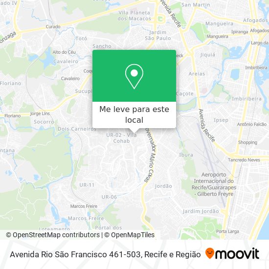 Avenida Rio São Francisco 461-503 mapa