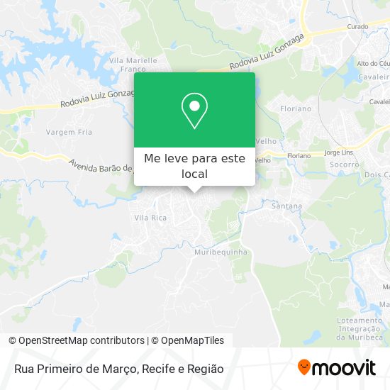 Rua Primeiro de Março mapa