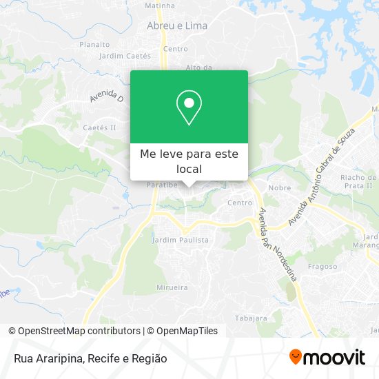 Rua Araripina mapa