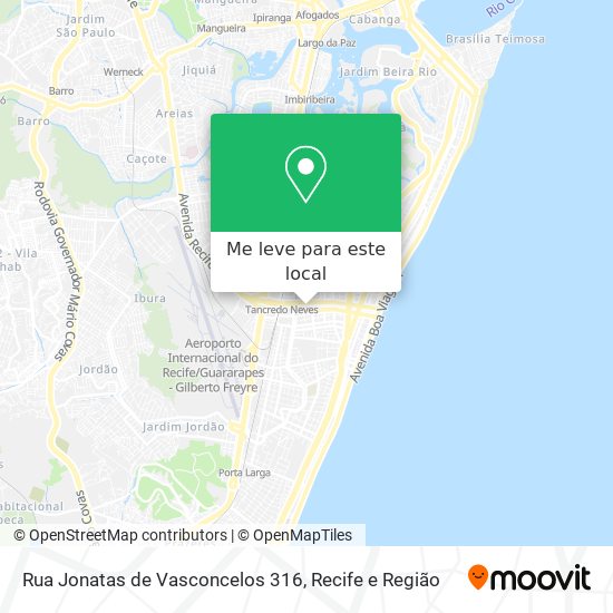 Rua Jonatas de Vasconcelos 316 mapa