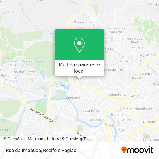 Rua da Imbaúba mapa