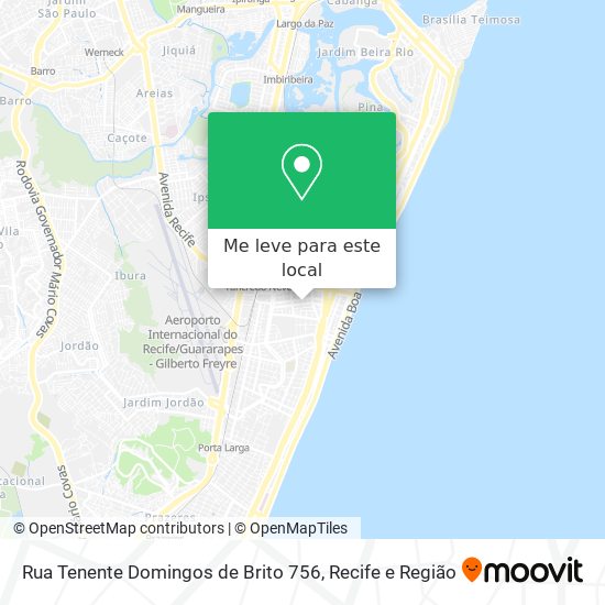 Rua Tenente Domingos de Brito 756 mapa