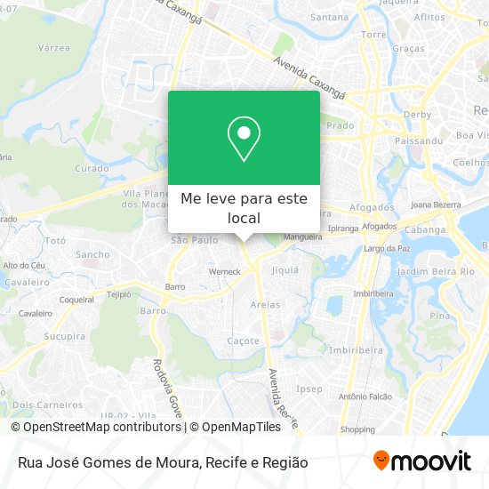 Rua José Gomes de Moura mapa