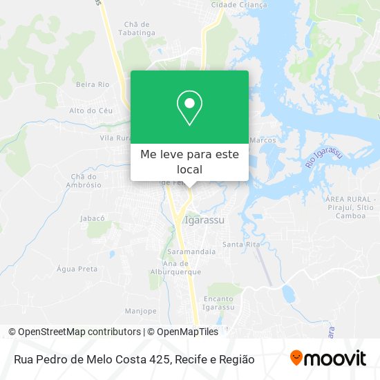 Rua Pedro de Melo Costa 425 mapa