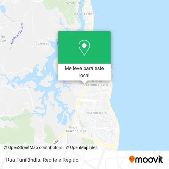 Rua Funilândia mapa