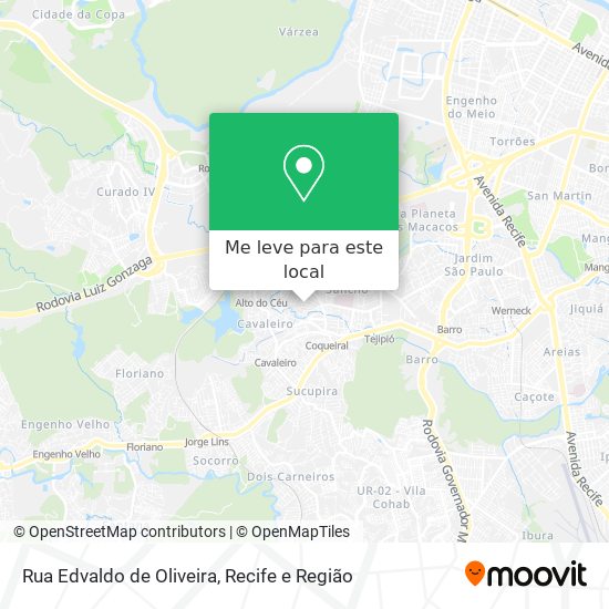 Rua Edvaldo de Oliveira mapa