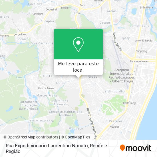 Rua Expedicionário Laurentino Nonato mapa