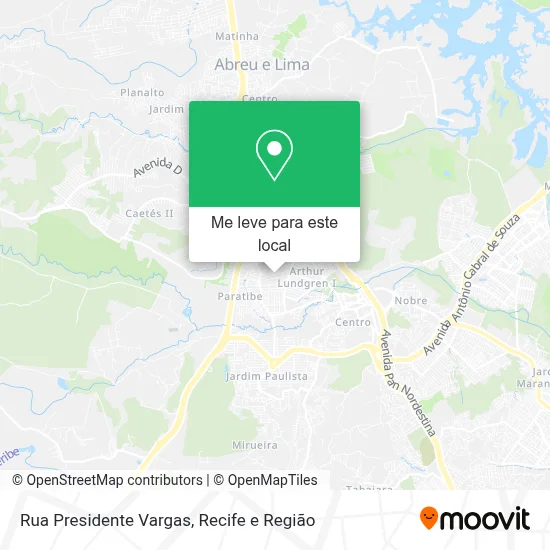 Rua Presidente Vargas mapa