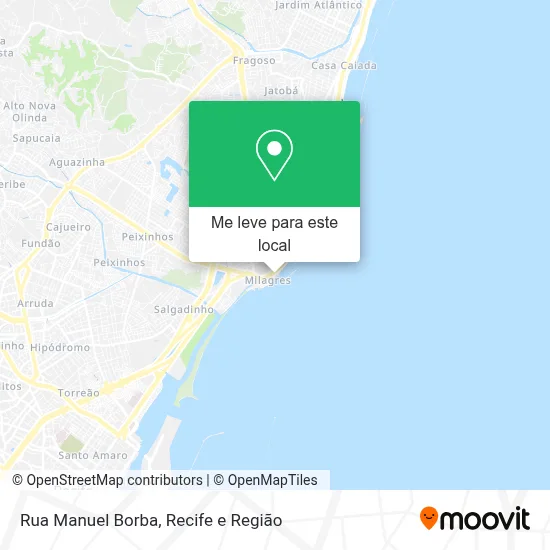 Rua Manuel Borba mapa