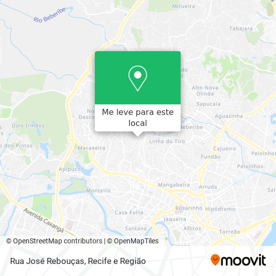 Rua José Rebouças mapa