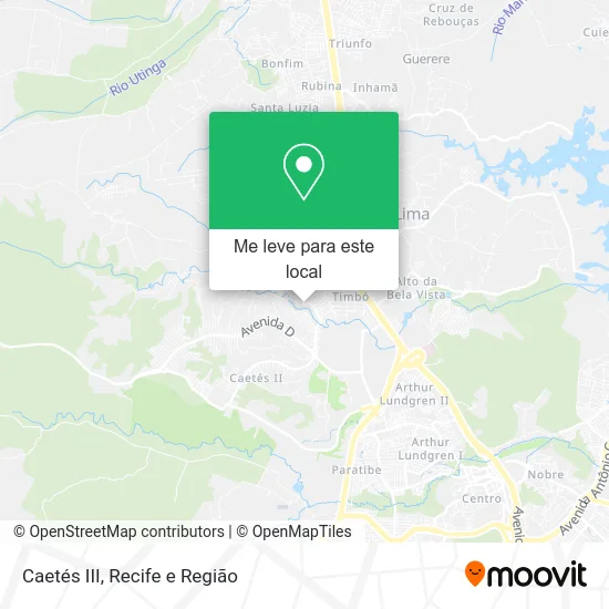 Caetés III mapa