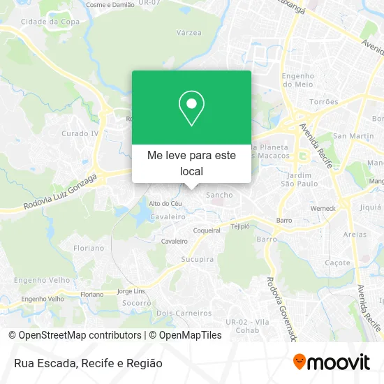 Rua Escada mapa