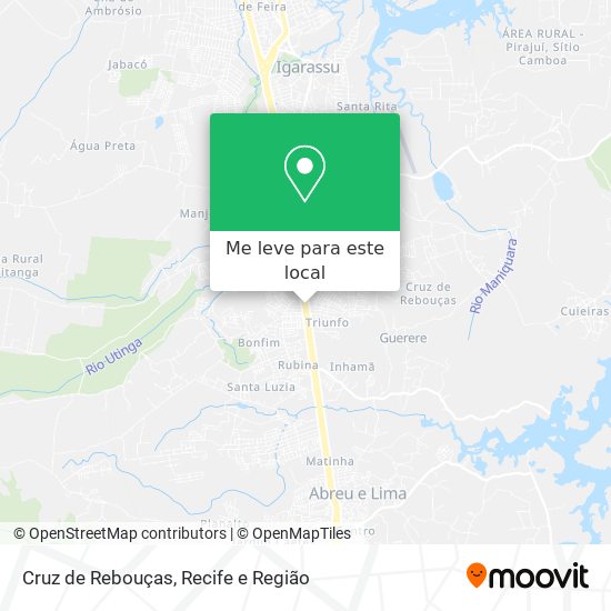 Cruz de Rebouças mapa