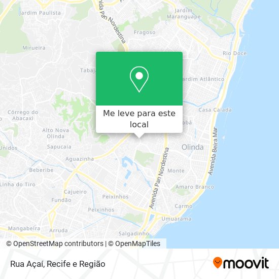 Rua Açaí mapa