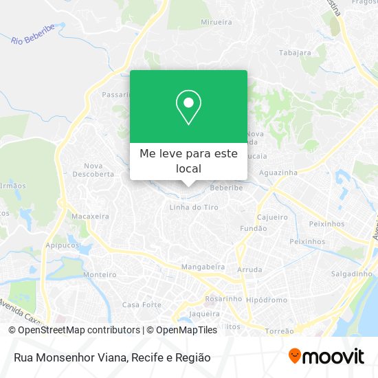Rua Monsenhor Viana mapa