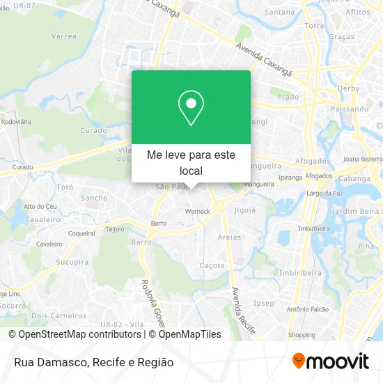 Rua Damasco mapa
