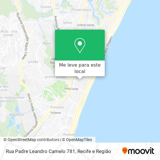 Rua Padre Leandro Camelo 781 mapa