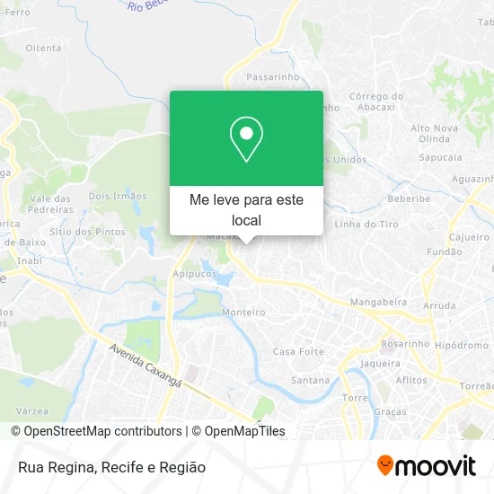 Rua Regina mapa