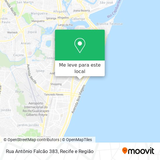 Rua Antônio Falcão 383 mapa