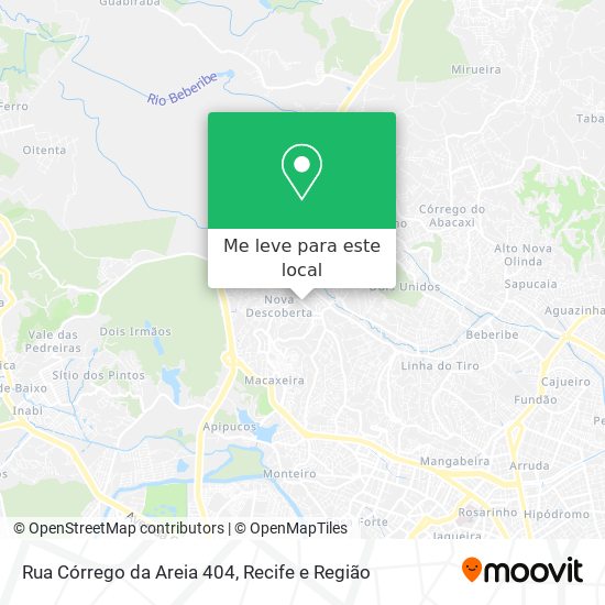 Rua Córrego da Areia 404 mapa