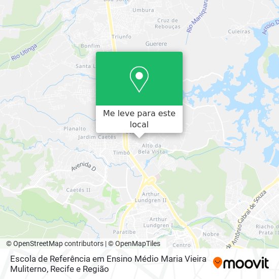 Escola de Referência em Ensino Médio Maria Vieira Muliterno mapa