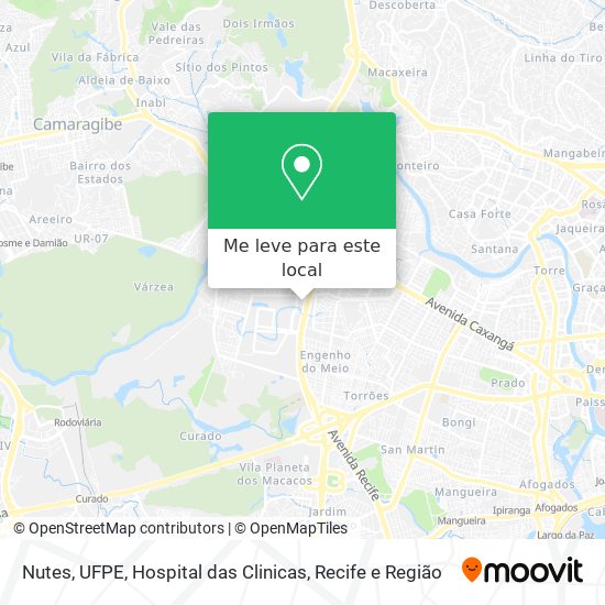 Nutes, UFPE, Hospital das Clinicas mapa