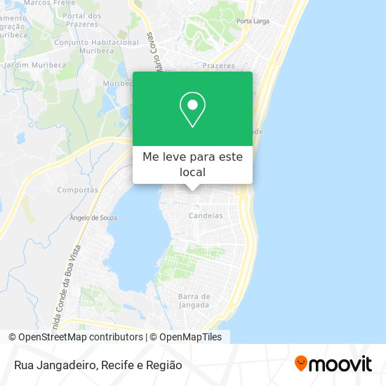 Rua Jangadeiro mapa
