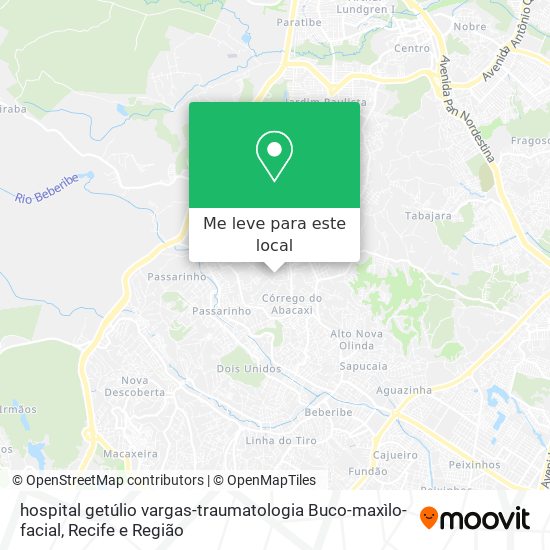 hospital getúlio vargas-traumatologia Buco-maxìlo-facial mapa