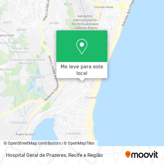 Hospital Geral de Prazeres mapa