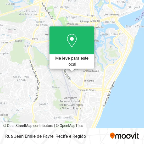 Rua Jean Emile de Favre mapa