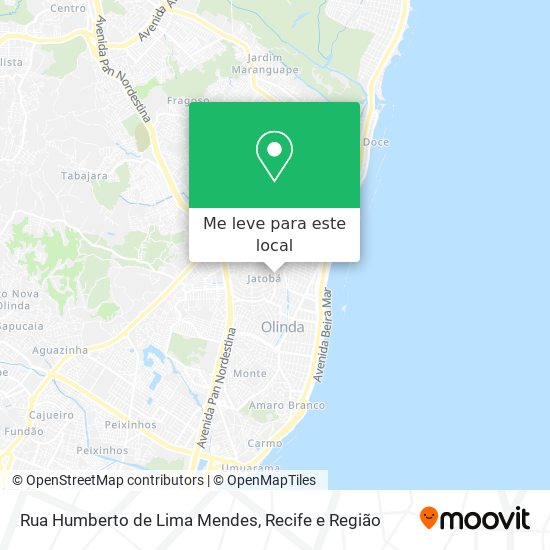 Rua Humberto de Lima Mendes mapa