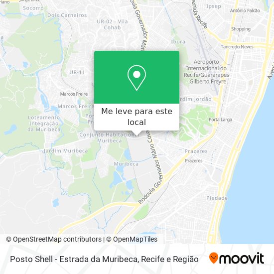 Posto Shell - Estrada da Muribeca mapa