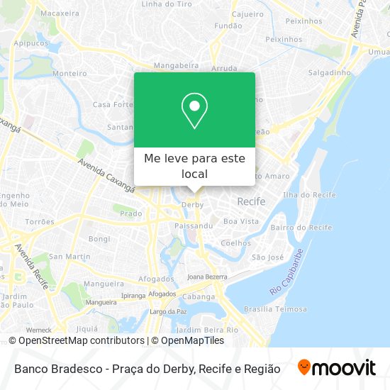Banco Bradesco - Praça do Derby mapa
