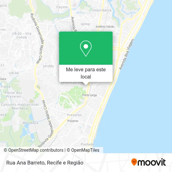 Rua Ana Barreto mapa