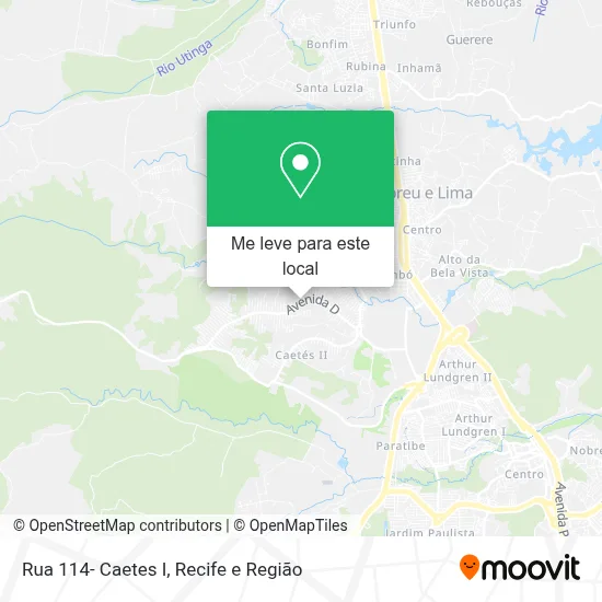 Rua 114- Caetes I mapa