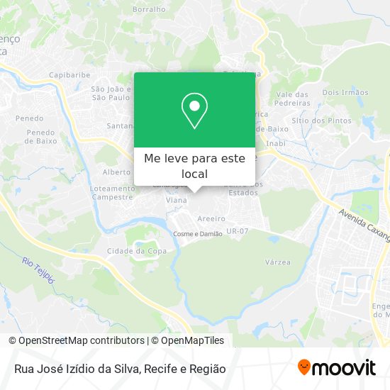 Rua José Izídio da Silva mapa